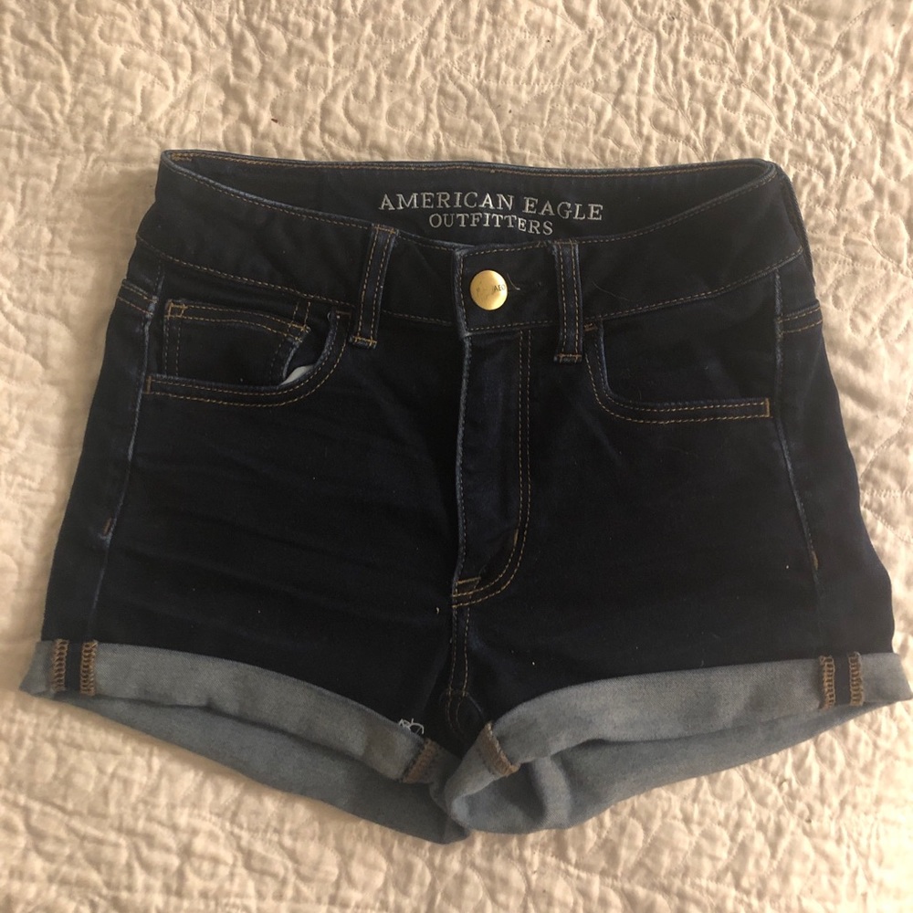 American Eagle High Rise Jean Shorts Size 2